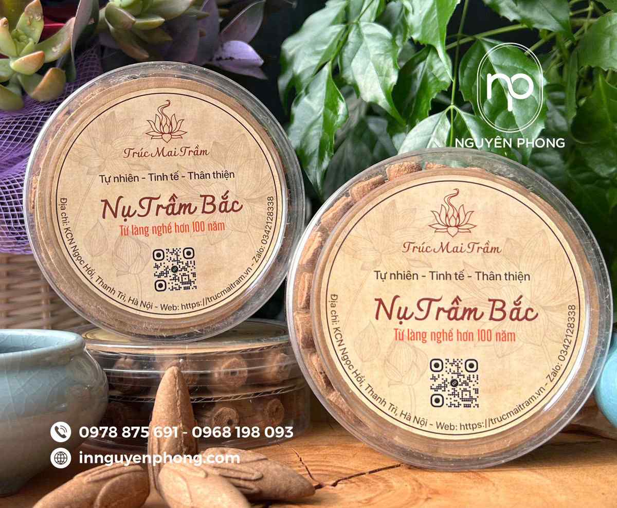 Thiết kế tem dán trầm hương theo yêu cầu